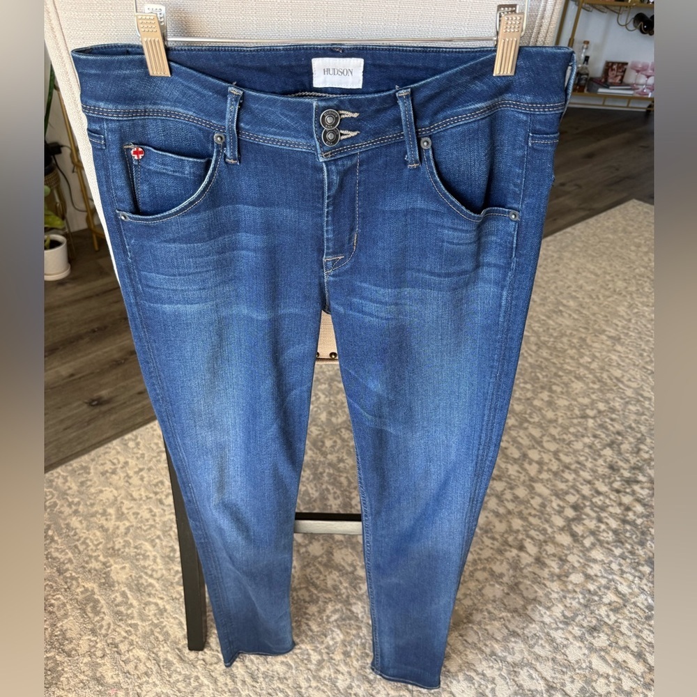 Hudson Collin Midrise Skinny Jeans 29 REVL Stretch Denim - Picture 2 of 7